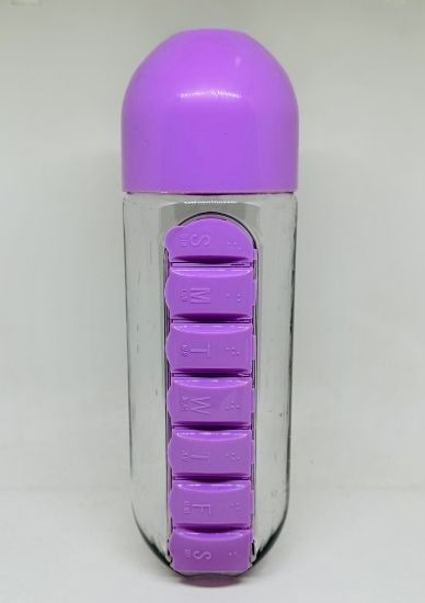 Пляшка для води з таблеткою Pill Bottle фіолетова