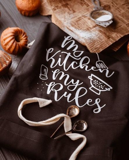 Фартух My Kitchen My Rules (Чорний)