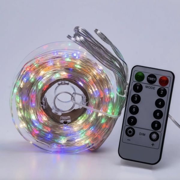 Гірлянда світлодіодна роса 50 м, 500 LED (Мультиколор) від мережі