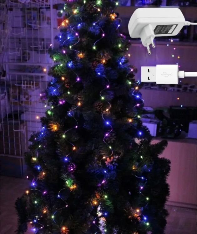 Гірлянда світлодіодна роса кінський хвіст дроту 400 LED (Мультик) від USB