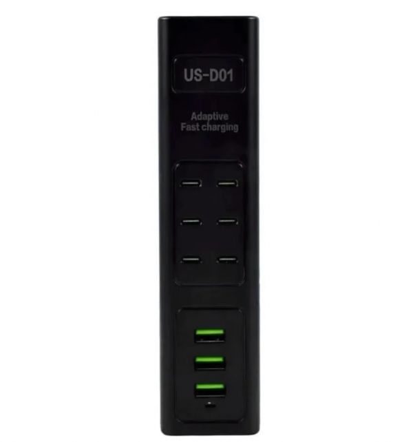 Хаб мережевий подовжувач 6 USB TYPE-C розеток та 3USB 85W Fast Charger 5.6A