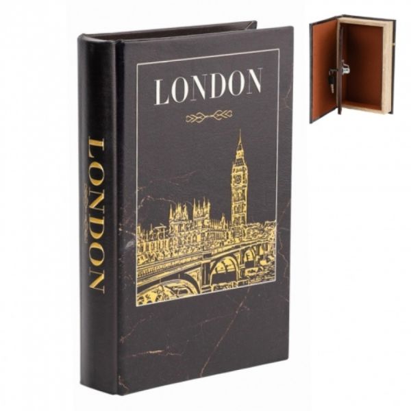 Книга-схованка сейф London для грошей та цінностей, 26 см