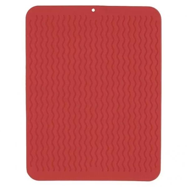 Килимок нековзкий для сушіння посуду 30*40см red