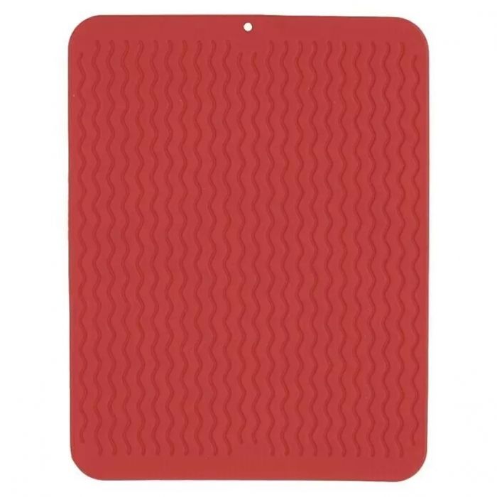 Килимок нековзкий для сушіння посуду 30*40см red
