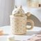 Кружка керамічна з кришкою та ложкою Bunny 400 мл 