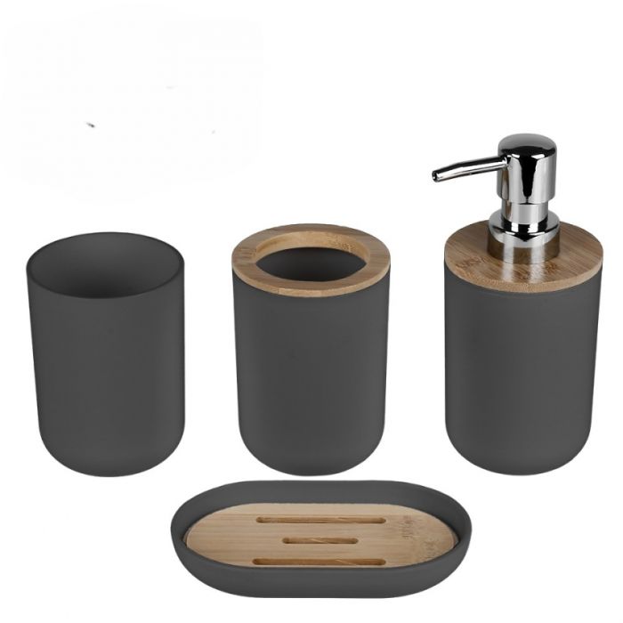 Набір для ванної кімнати 4 предмети Classic Wood Gray