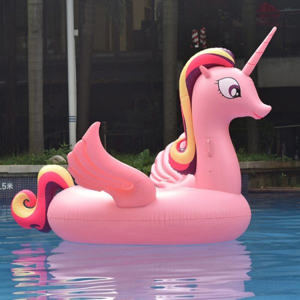 Надувна платформа-матрац Єдиноріг Pink 200см