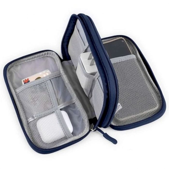Органайзер чохол Mini Bag для гаджетів та зарядних пристроїв blue
