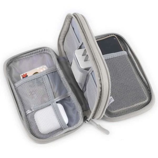 Органайзер чохол Mini Bag для гаджетів та зарядних пристроїв gray
