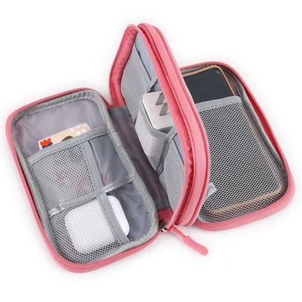 Органайзер чохол Mini Bag для гаджетів та зарядних пристроїв Pink