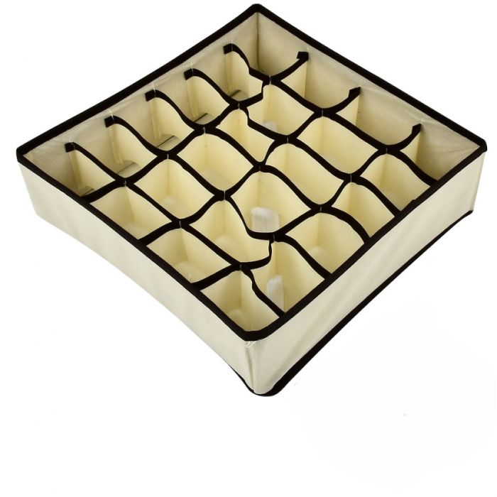 Органайзер для білизни на 24 комірки бавовняний Beige