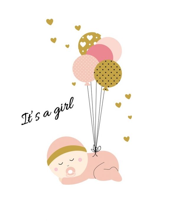 Постер у рамці It is girl 30х40 см