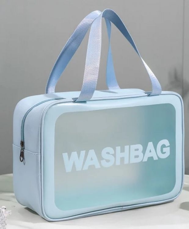 Прозора сумка-косметичка Washbag Big Blue 30 см