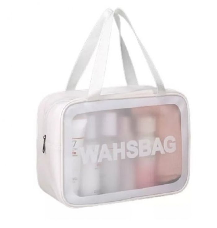 Прозора сумка-косметичка Washbag Medium White 26см