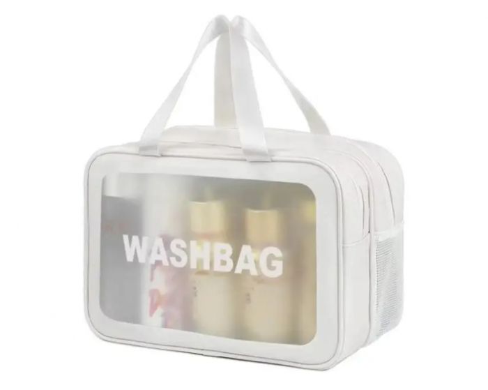 Прозрачная сумка-косметичка Washbag Big White 30 см