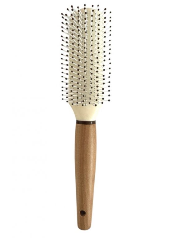 Гребінець для волосся браш Hair brush 23,7*4*2,5 см з деревяною ручкою