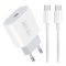 Зарядний пристрій USB-C блок живлення 20W з кабелем Type-C Type-C