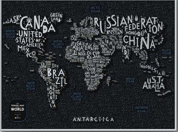Скретч Карта Світу LETTERS World