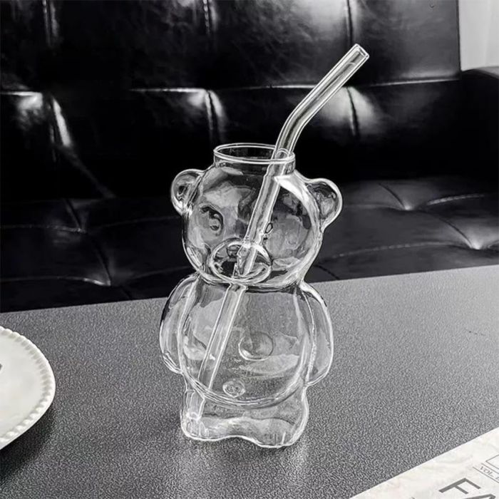 Склянка з трубочкою Ведмедик Minimalism, 320 мл