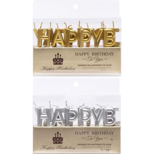 Свічки для торта Happy Birthday