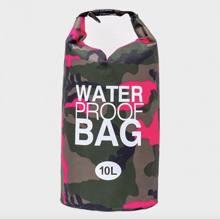Водонепроницаемая сумка 10 л камуфляж Розовый waterproof bag