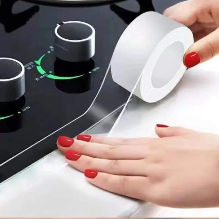 Водостійка nano стрічка від бруду та плісняви прозора для кухні та ванної кімнати 3000х30мм